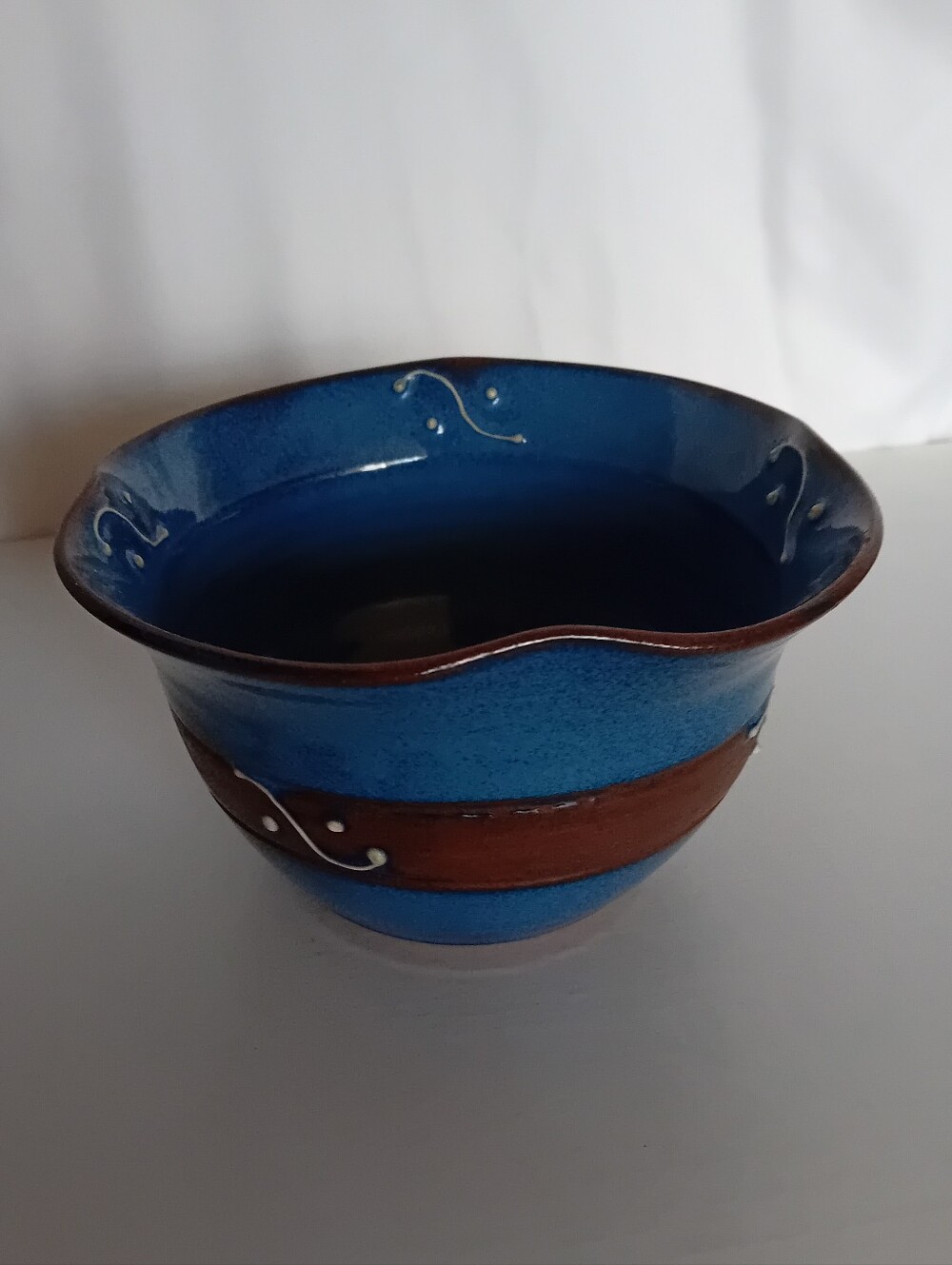 Empty Bowls Charity Pottery Handmade Blue Ceramic Decorative Bowl Artist Signed